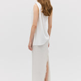 IVORY SATIN ANTONIA TOP