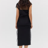 BLACK ORGANZA EMULATE DRESS