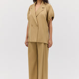 SAND WOOL SUITING PERUSE JACKET