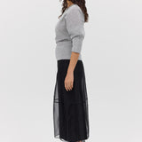 BLACK STRIPE COTTON ENTHRAL TOP
