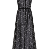 BLACK POLKA DOT SILK EMERGE DRESS