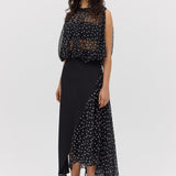 BLACK POLKA DOT EMERGE SKIRT