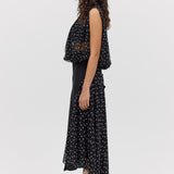 BLACK POLKA DOT EMERGE SKIRT