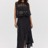 BLACK POLKA DOT EMERGE SKIRT