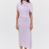 LILAC SILK CDC DECODE DRESS