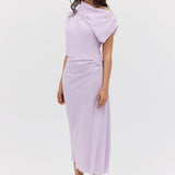 LILAC SILK CDC DECODE DRESS