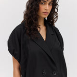 BLACK COTTON DRILL PERUSE JACKET