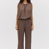 MUSHROOM CHIFFON EMERGE TOP