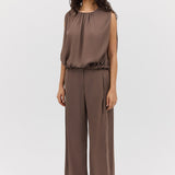 MUSHROOM CHIFFON RAY PANT