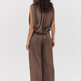 MUSHROOM CHIFFON EMERGE TOP