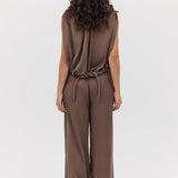 MUSHROOM CHIFFON RAY PANT