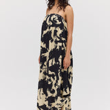 BLACK BLOOM CREPE SYMPHONY GOWN