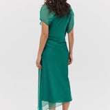 FOREST CHIFFON DECODE DRESS