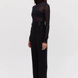 BLACK CREPE PIVOT PANT