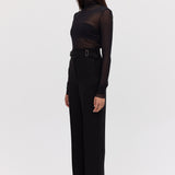 BLACK CREPE PIVOT PANT