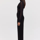 BLACK CREPE PIVOT PANT