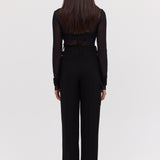 BLACK CREPE PIVOT PANT