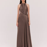 BRONZE SILK ISABELLA GOWN