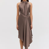 BRONZE SILK ISABELLA DRESS