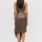 BRONZE SILK ISABELLA DRESS