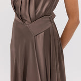 BRONZE SILK ISABELLA DRESS
