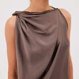 BRONZE SILK ROMA GOWN