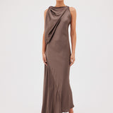 BRONZE SILK ROMA GOWN