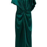 PETROL SILK ILLUSIONIST DRESS