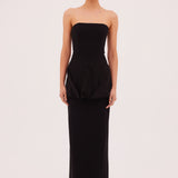 BLACK TRIACETATE DANCER DRESS