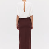 PLUM SUITING BASIS SKIRT