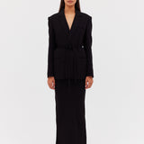 BLACK CREPE SHIFTING JACKET