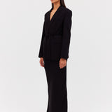 BLACK CREPE SHIFTING JACKET