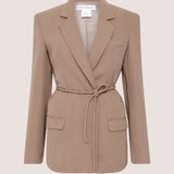 TAUPE SUITING SHIFTING JACKET