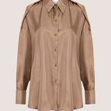 TAUPE SILK EPITOME SHIRT