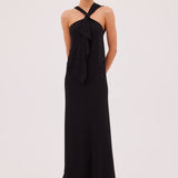 BLACK JERSEY CONVERGING GOWN