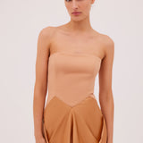 APRICOT PONTE DANCER DRESS