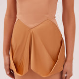 APRICOT PONTE DANCER DRESS