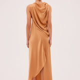 APRICOT SILK ROMA GOWN