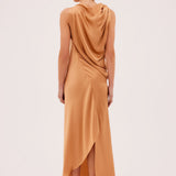 APRICOT SILK ROMA GOWN