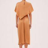 APRICOT SILK ILLUSIONIST DRESS