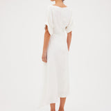 IVORY SATIN CREPE PALOMA DRESS