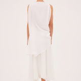 IVORY SATIN CREPE MAGRITTE TOP