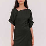 FOREST SATIN PALOMA DRESS