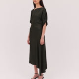 FOREST SATIN PALOMA DRESS