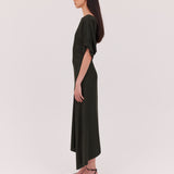 FOREST SATIN PALOMA DRESS