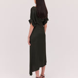 FOREST SATIN PALOMA DRESS