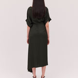 FOREST SATIN PALOMA DRESS