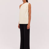 LEMON LEATHERETTE ANTONIA TOP