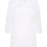 WHITE NYLON SATIN TEMPLATE T-SHIRT