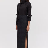 BLACK DENIM BASIS SKIRT